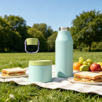 Ensemble de boîtes isothermes en acier inoxydable 304 pour aliments chauds, boîte à lunch pour le travail au bureau