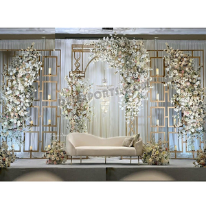 ฉากหลังงานฉลองครบรอบที่หรูหรา แผงโลหะสำหรับงานแต่งงานแบบคริสเตียน แผงโลหะสำหรับงานแต่งงานแบบอังกฤษ ฉากหลังโลหะสำหรับตกแต่งงานแต่งงาน - Product Image 1