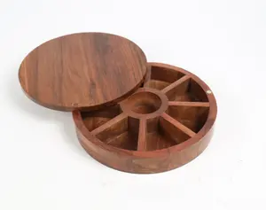 Caja de especias de madera con ventana transparente y soporte para cuchara para uso diario en la cocina y recargas fáciles a precio mayorista - Product Image 4