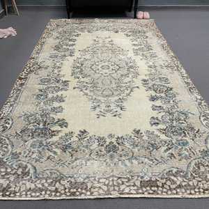 Alfombra Vintage Grande de 5.7x9.9 pies, Alfombra Marroquí Azul Turco - Product Image 2