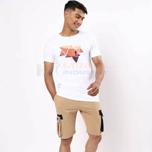 เสื้อยืดผ้าฝ้ายแขนสั้นคอกลมสำหรับผู้ชายเสื้อแบบพรีเมี่ยมสำหรับสวมใส่สบายๆในชีวิตประจำวันและแนวสตรีทแฟชัน - Product Image 4