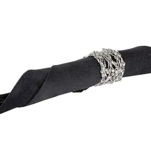 Rond de serviette en métal pour votre table à manger Un parfait pour le cadeau décoratif peut être propre très facilement pour le mariage Noël Nouvel An - Product Image 1