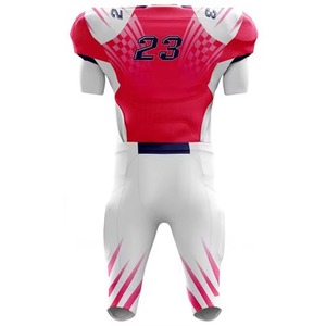 Ensemble d'uniformes de football américain imprimés par sublimation, taille plus, respirant et anti-humidité, pour l'été, directement de l'usine - Product Image 6