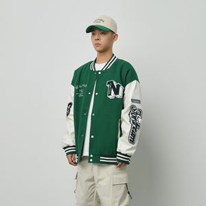 Chaqueta de cuero de lana Vintage de alta calidad para hombre, fina, para invierno, Otoño, béisbol, estilo universitario, decoración bordada de primavera - Product Image 5