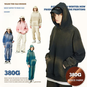 Plain Dyed Breathable and Quick Dry Men Acid <b>Wash</b> Hoodie / Casual and <b>Outdoor</b> Wear Men Acid <b>Wash</b> Hoodie - Product Image 3