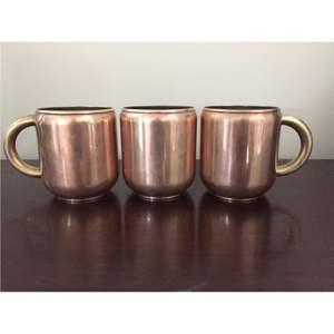 Tazas de Cobre Martillado Hechas a Mano de Lujo para Moscow Mules, Juego de 4 Piezas, Tazas de Metal Aisladas con Asa de Latón, Taza Elegante - Product Image 6