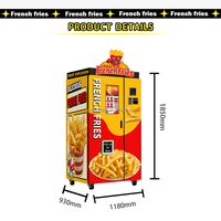 Fabrication OEM ODM en usine, distributeur automatique de frites entièrement automatique, machine à frire les frites avec écran tactile