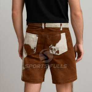 Genuine Hair-on Hide Nonwoven Canvas Casual <b>Shorts</b> for <b>Men</b> Stylish Modern Streetwear Handmade OEM Service <b>Quick</b> <b>Dry</b> - Product Image 4