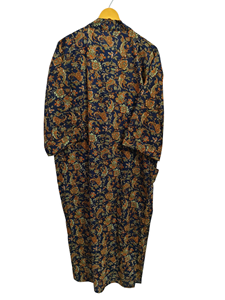 ชุดกิโมโนผ้าไหมส่าหรีลายดอกไม้แนววินเทจชุดคลุมส่าหรีชุดปาร์ตี้ชายหาดผ้านุ่มทำมือสไตล์อินเดีย - Product Image 5