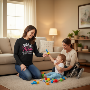 Camiseta de Manga Larga Bionic Mom para Cirugía de Fusión Espinal, Camiseta Promocional - Product Image 3