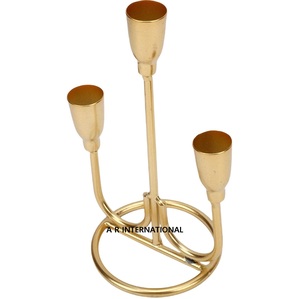 Unique 3-Arm Iron Candlestick <b>Holder</b> Metal <b>Wire</b> Decorative <b>Holder</b> for Birthday Easter Valentine's Day Christmas Gifting Decor - Product Image 2