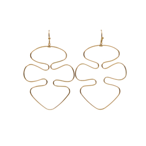 CUCOCUCA YXQ E201 Orecchini pendenti in acciaio inossidabile dorato, minimalisti, moderni, eleganti per tutti i giorni, dal design lineare e raffinato, perfetti per l'uso quotidiano. - Product Image 1