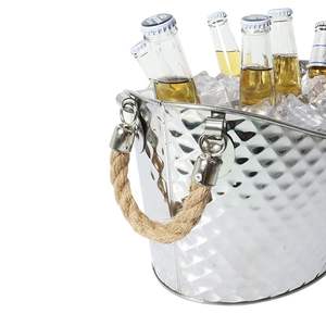 OEM Wholesale Luxury Stainless Steel Beverage Tub Rope Handles Reusable Bar Accessories Party <b>Drink</b> <b>Cooler</b> <b>Outdoor</b> Weddings Bars - Product Image 2