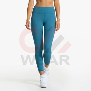 Mallas de Yoga de cintura alta suaves con logotipo personalizado para mujer, mallas deportivas para correr con bolsillo, mallas de yoga para fitness - Product Image 2