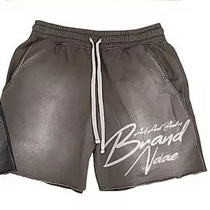 Survêtement homme Survêtement uni survêtement personnalisé avec logo Tenues d'été 2 pièces Ensemble court pour homme - Product Image 6