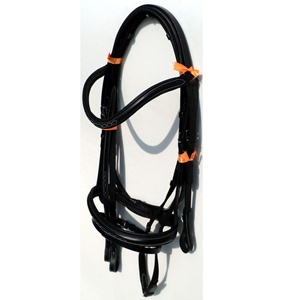 Brida de cuero de caballo con logotipo personalizado acolchado único con cuero de vaca suave cosido elegante para montar a caballo - Product Image 1