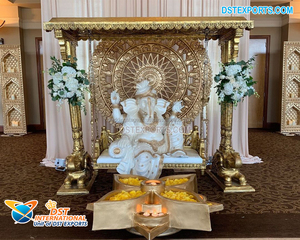 Statue d'éléphant avec Ganesha sur l'entrée de mariage Statue d'entrée de mariage indien traditionnel éléphants d'entrée de mariage indien - Product Image 3