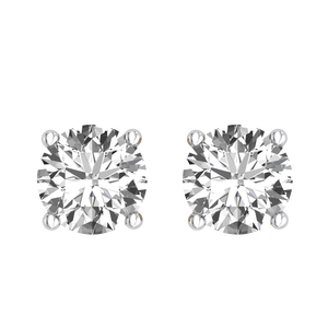 Boucles d'oreilles clous de luxe en or 9 carats avec diamant blanc de laboratoire taille brillant, clarté VS1, certifié IGI, haute qualité, pour femme, fabriqué en Inde - Product Image 3