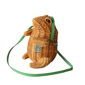 Nouveautés Sacs à main en rotin en forme d'animal Rotin tressé Grenouille Unique Fait à la main du Vietnam - Product Image 1
