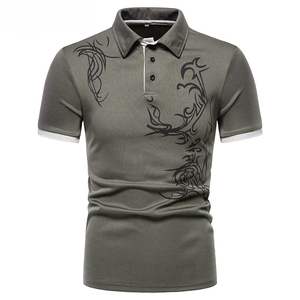 Polo DE FÁBRICA DE Pakistán para hombre, jersey de tela de alta calidad, manga corta, ajustado, solapa, bloque de Color, botón, decoración impresa - Product Image 4