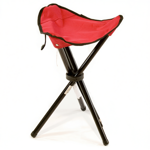 Amicasa Red <b>Folding</b> <b>Chair</b> 392 <b>Metal</b> Stool for Enhanced Comfort and Durability - Product Image 2