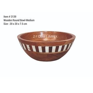 Haute qualité Acacia bois résine Design métal bol plateau ensemble élégant vaisselle saladier décoratif service ensemble fêtes Ramadan - Product Image 4