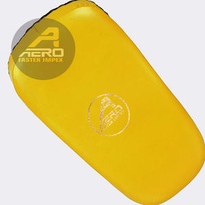 Almohadillas de entrenamiento de Kickboxing MMA de cuero genuino hechas a medida Diseño OEM de logotipo privado para Muay Thai Kicking & Blocking - Product Image 5