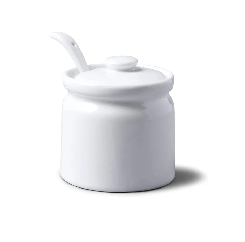 1 Pack Ceramic salt box Spice Sugar Bowl Salt Cellar Container Hand Seasoning Box Condiment Pots Set with Lids
