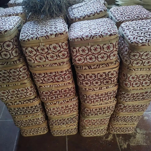 Boîte de rangement ronde en bambou vintage faite à la main, écologique, panier décoratif, artisanat vietnamien - Product Image 2