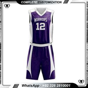Uniforme de baloncesto para hombre personalizado New Jersey y pantalones cortos - Product Image 5