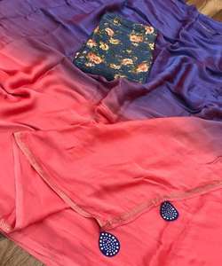 Nouveau Look fabuleux Festival porter coton soie broderie travail Saree avec chemisier pièce femmes indiennes porter Saree bas prix Surat ApparelGarment - Product Image 3