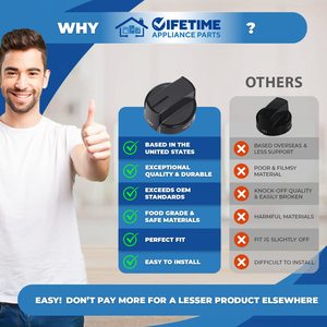 อะไหล่ปุ่มหมุนเตาเวิร์ลพูล รุ่น WPW10339442 จาก Lifetime Appliance-Household Use - Product Image 3