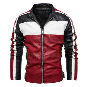Hecho en chaqueta de cuero de alta calidad de la motocicleta más tamaño Streetwear chaquetas de cuero de la motocicleta - Product Image 1
