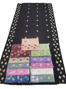 Vente en gros de châle en voile de coton de style Dubaï pour femmes avec broderie et décoration en strass 2.23m écharpe islamique respirante pour usage quotidien - Product Image 2