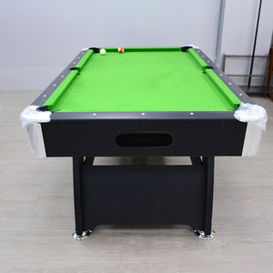 Table de billard de luxe en feutre vert de 7 pieds avec retour automatique des billes, cadre en bois personnalisable pour usage domestique et commercial en intérieur - Product Image 1