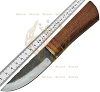 Couteau de chasse utilitaire à lame fixe en acier inoxydable Sizzco, manche en bois de rose, fabrication industrielle OEM