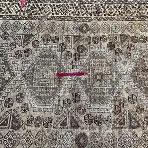 Turkish Vintage Rug, Large 5x8.4 ft (152x256 cm) Rug, <b>Brown</b> Abstract <b>Wool</b> Rug - Product Image 4