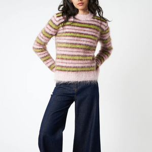 Pull femme personnalisable tricot décontracté respirant à manches longues saison d'hiver pull chaud coton mélange de polyester prix pas cher - Product Image 4