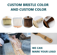 Logo personnalisé Sneaker Shoes Brosse à chaussures en laine de bois Brosse à chaussures en poils de chèvre en laine de bois de hêtre de qualité supérieure pour le nettoyage et le polissage du cuir