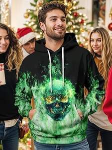 Sudaderas con capucha informales de invierno para hombre, Color sólido, 100% algodón, respetuoso con el medio ambiente, secado rápido, transpirable, ropa de moda de ajuste Regular - Product Image 3