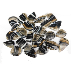 หินธรรมชาติสีดำผสมคริสตัลพลอยพลอยอัญมณีหลวมการรักษาอัญมณี Cabochon พลอยรูปทรงทั้งหมด Cabochon - Product Image 5