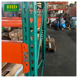 Customized 5-Layer Selective Pallet <b>Rack</b> BHD Teardrop Design Orange Top <b>Steel</b> Racking for Warehouse Inventory Control Made - Product Image 4