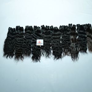 100เทปผมดิบจากอินเดียเส้นผมมนุษย์ทอสองชั้นอยู่ในแนวเดียวกัน - Product Image 2