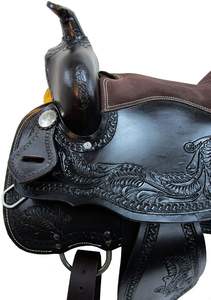 Sillín de caballo de carreras occidental de alta calidad | Tachuela de cuero para placer, sendero y equitación de vaquero, equipo premium a precio asequible - Product Image 3