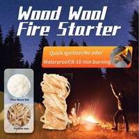 Allume-feu en laine de bois pour l'extérieur Allume-feu facile à allumer en cire pour feu de camp et foyer