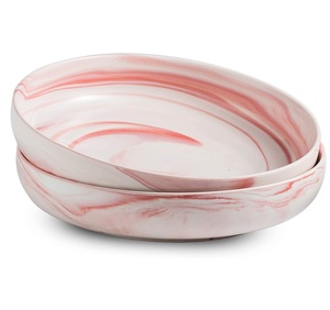 Tazón de Mármol de Lujo con Acabado Rosa, Tazón Decorativo para Servir, Tazón de Mármol Moderno para Servir en Hoteles, Restaurantes y Cafés, Ecológico - Product Image 1