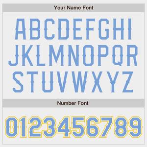 เสื้อเบสบอลแท้สีขาวสีฟ้าอ่อนสีทอง - Product Image 4