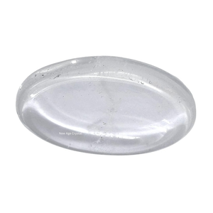 Venta al por mayor de alta calidad hecho a mano claro cuarzo cristal preocupación piedra Feng Shui estilo amor pulido pulgar piedra portátil ovalada mascota - Product Image 3