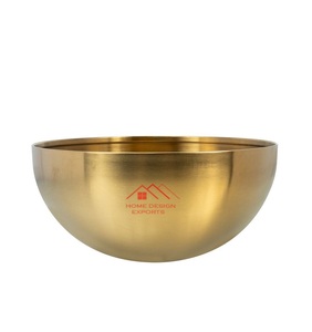 Bol en métal décoratif d'hôtel de maison de vente chaude de finition d'or à bas prix accessoires de décor d'hôtel de maison - Product Image 1