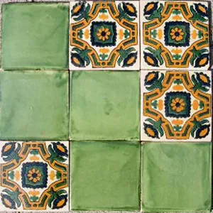 SET #094 Azulejos de arcilla de cerámica mexicanos hechos a mano Colección de nueve piezas Estilo TRADICIONAL MEXICANO DE México - Product Image 1